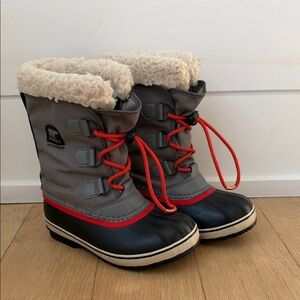 Sorel Kids' Snow Boots - Black, Gray, and Red